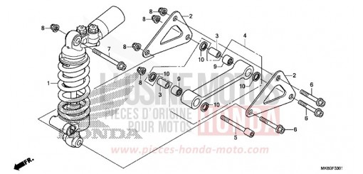 REAR CUSHION (CBR1000S/SA) CBR1000SAF de 2015